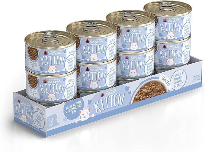 Weruva Kitten, Chicken & Pumpkin Formula in Gravy, 3oz Can (Pack of 12) - Online Swap Meet