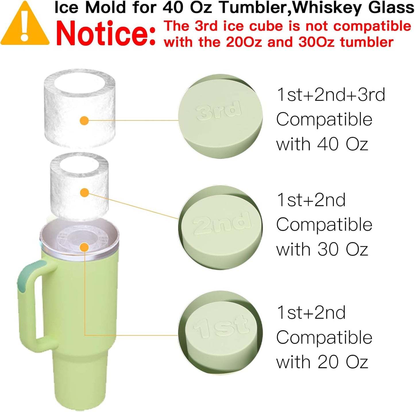 Ice Cube Tray for Tumbler Cup 30oz-40oz - Online Swap Meet