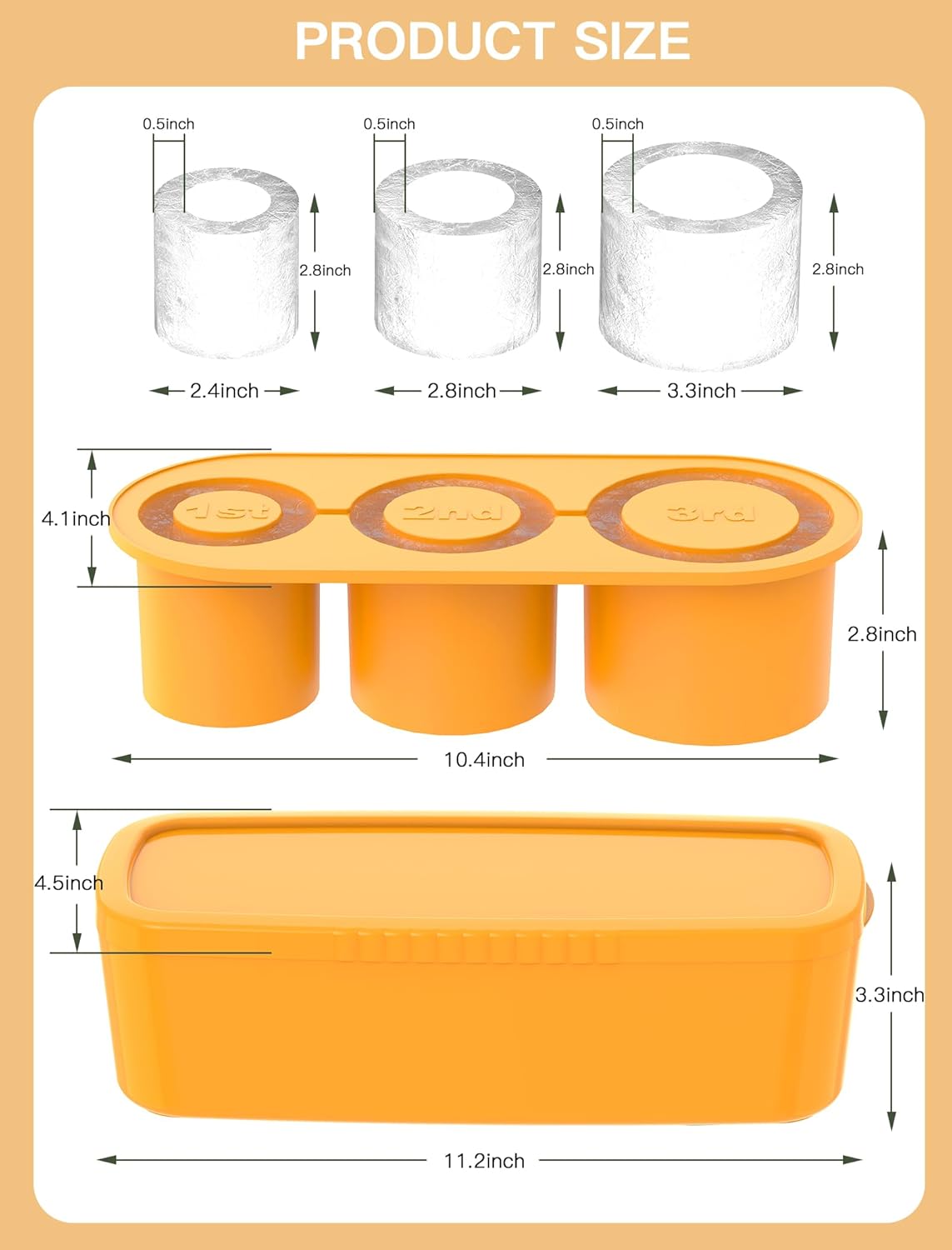 Ice Cube Tray for Tumbler Cup 30oz-40oz - Online Swap Meet