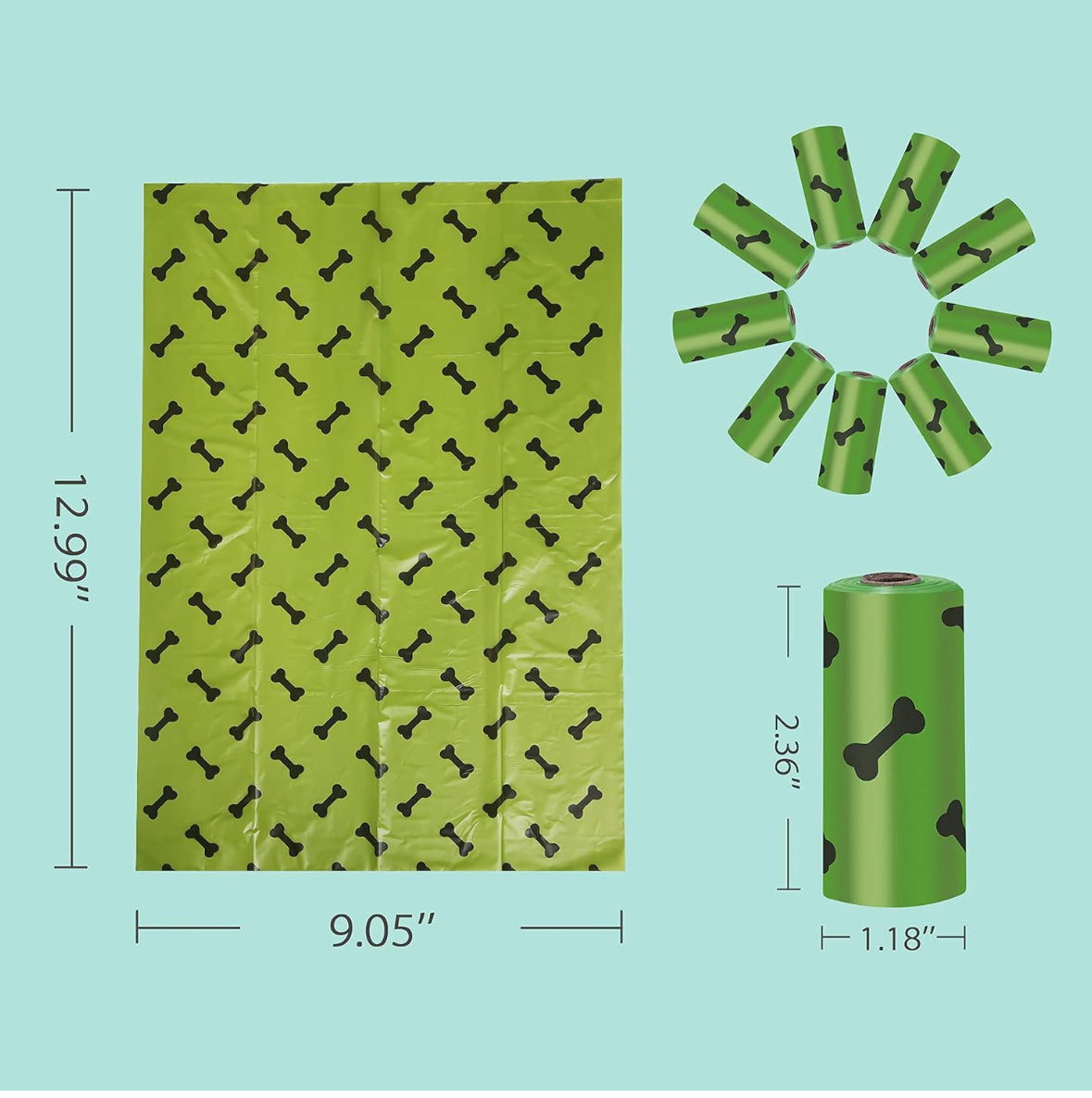 Dog Bags for Poop - 330 Count Thick Waste Bags - Lavender-Scented With Holder - Leak-Proof Doggie Bags - 22 Pack Rolls, 15 Per Roll - Online Swap Meet