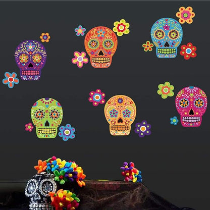 Colorful Skull Flower Room Decorations - Online Swap Meet