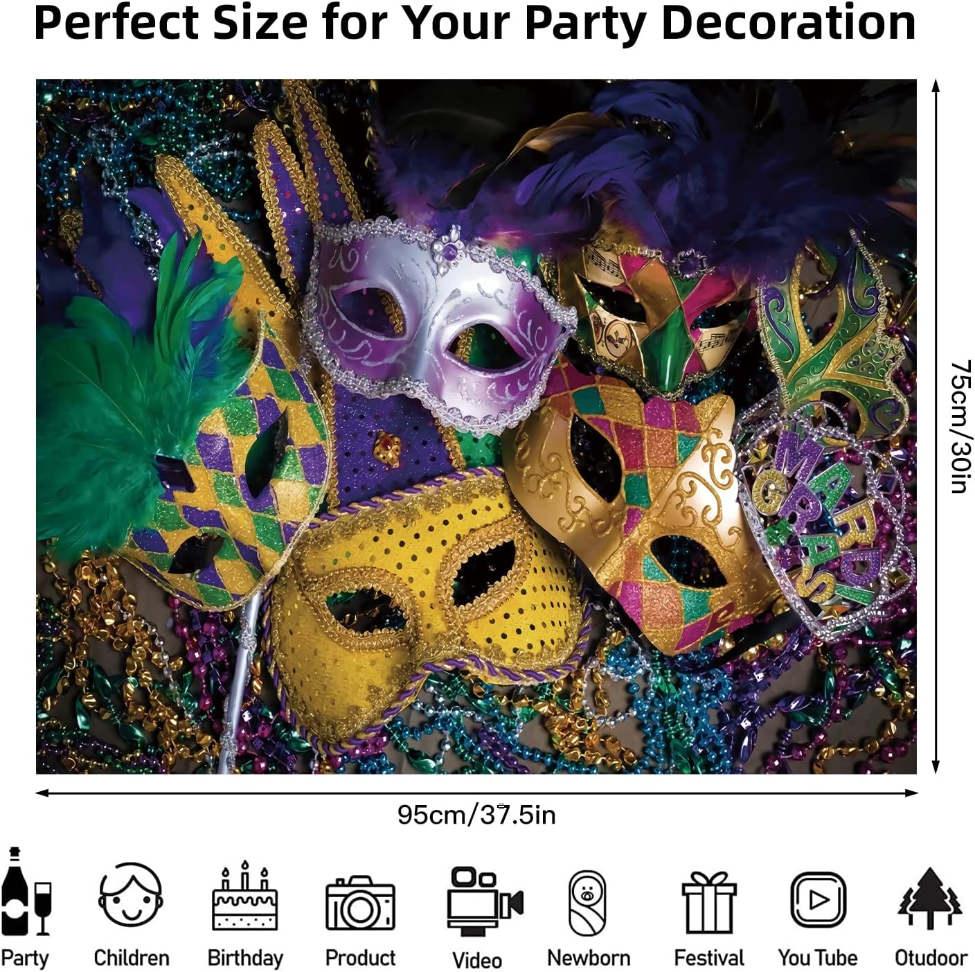Whaline 49pc Mardi Gras Party Décor Set - Online Swap Meet