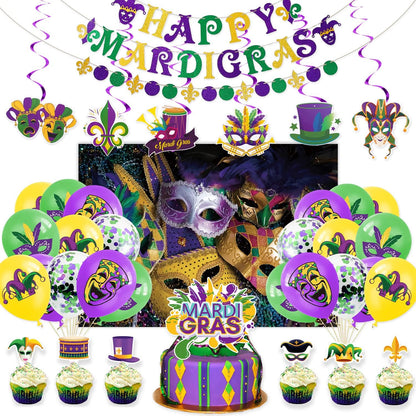 Whaline 49pc Mardi Gras Party Décor Set - Online Swap Meet